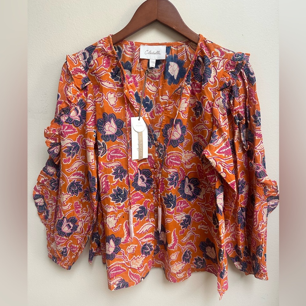 NWT Cleobella Talia Organic Cotton Blouse Top